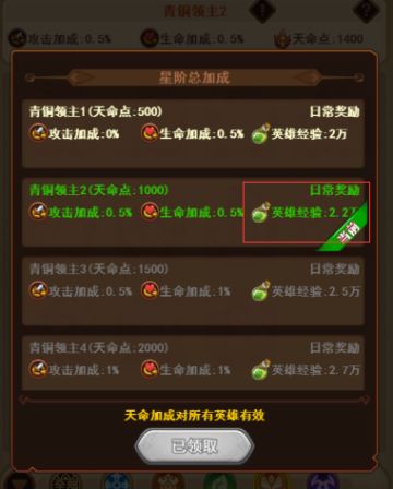 《暗夜兵团》天命系统详解