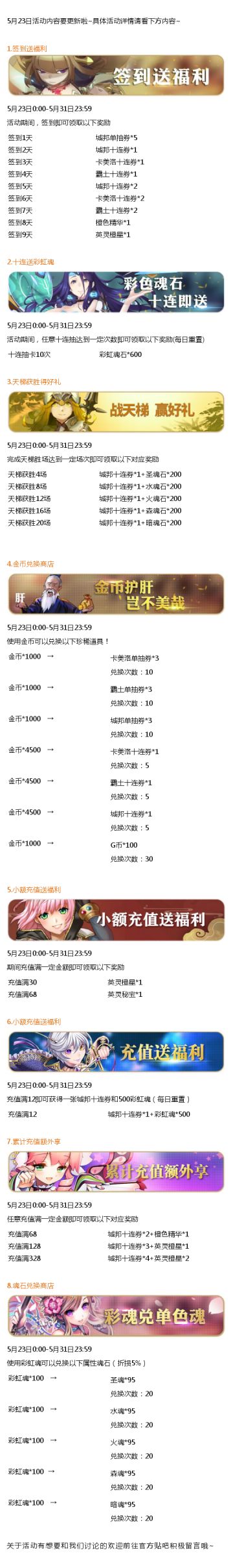 讨论专贴丨5月23日活动内容更新一览