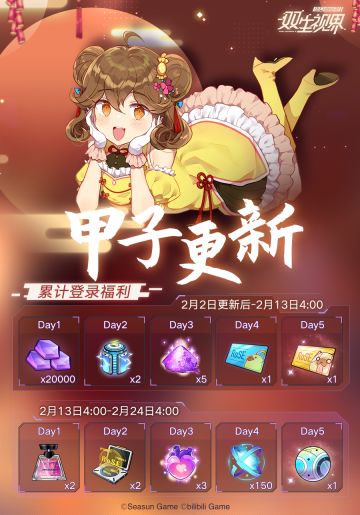 【双生视界】「甲子更新」登录签到活动即将开启！