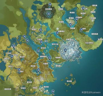 （搬运/侵删）提瓦特大陆钓鱼点汇总