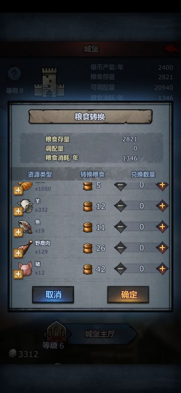 关于城堡等级耗粮的讨论与反馈