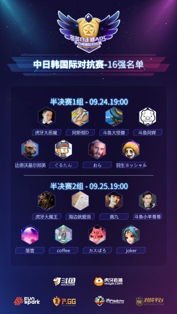 【赛事资讯】16强名单产生——10名中国选手晋级！