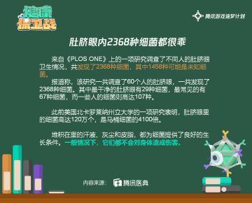 肚脐眼内的细菌比马桶上的多多了