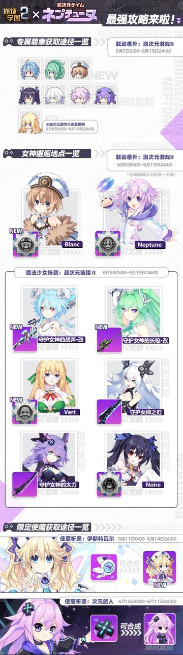 「崩坏学园2」X「超次元游戏：海王星」联动最强攻略出炉！