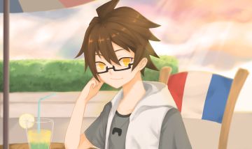 【同人图】与白鸦的一日约会+泳装黑花瞎涂