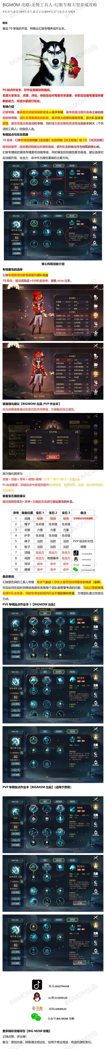 BIGMOM攻略-终版工具人-幻狼专精大型攻略【70等级版】