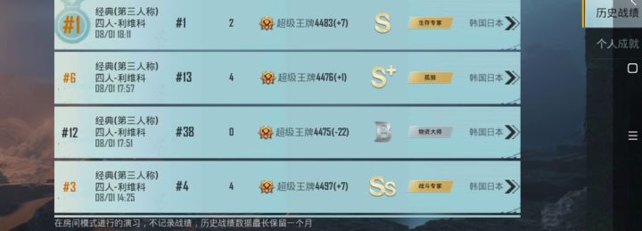 打了一天成功把4497打到4490截图