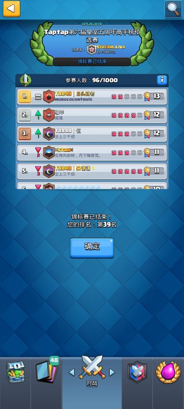 第六届高手榜预选赛结果