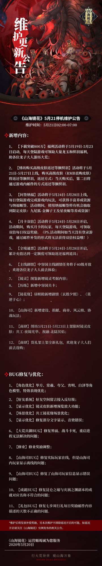 停机维护公告（5月21日凌晨2时开始）