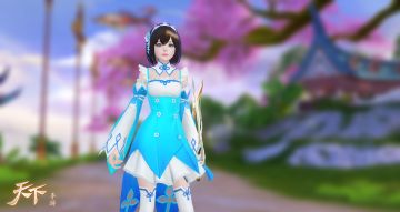 《天下》手游时装“春之轨迹”心动警告！青春期猪头少侠不会梦到呆萌小师妹！