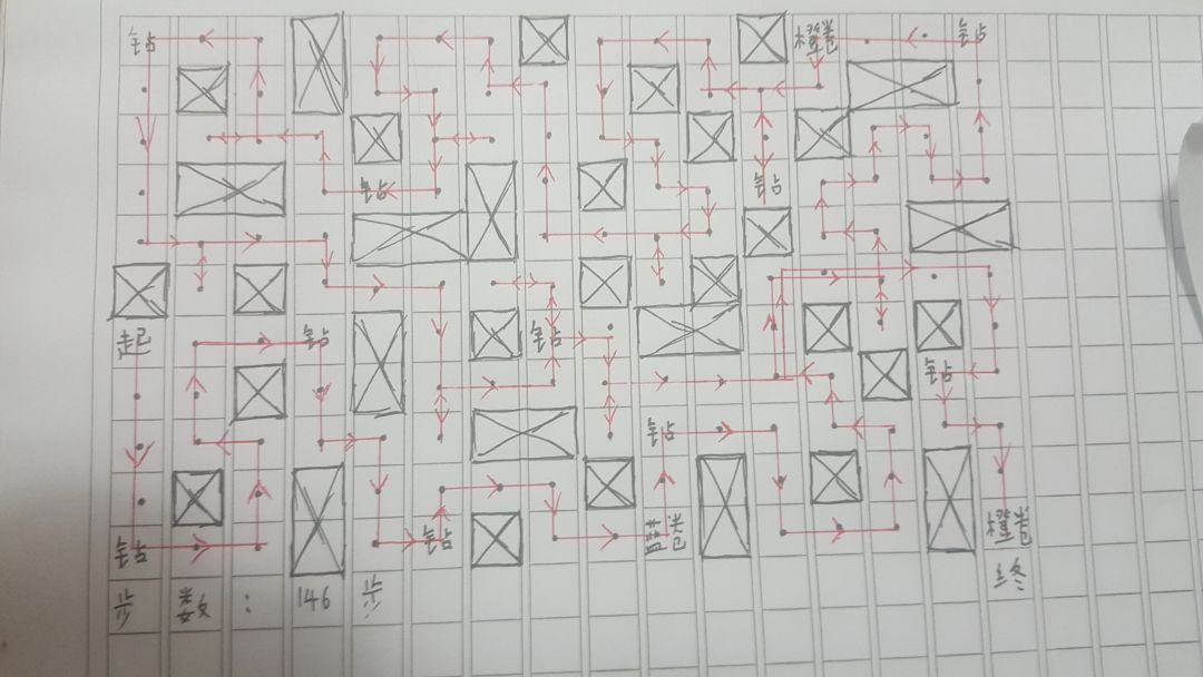电玩贪吃蛇攻略。全拿（可能）最短步数:146步。（如有更短请告知）但我算了一下，全肝的话，总步数应该只有一百二三十步，所以用省略版的步法走比较值。用最少的肝，膘最多的东西，气死老柴。
省略版,相较于上面这张,没那么肝,省略了重复路线,以较少的步数拿较多的东西.步数为107步.
如果想更少一点,请看18楼图.截图