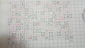 电玩贪吃蛇攻略。全拿（可能）最短步数:146步。（如有更短请告知）但我算了一下，全肝的话，总步数应该只有一百二三十步，所以用省略版的步法走比较值。用最少的肝，膘最多的东西，气死老柴。
省略版,相较于上面这张,没那么肝,省略了重复路线,以较少的步数拿较多的东西.步数为107步.
如果想更少一点,请看18楼图.