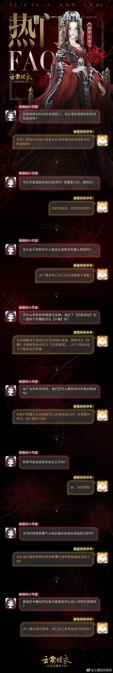 最新一期FAQ出炉~