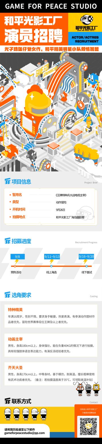 和平光影工厂剧组全球演员招聘启动啦~~