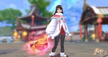 傲梅白雪交相映，良辰美景满大荒！《天下》手游新时装“白梅映雪”上线！