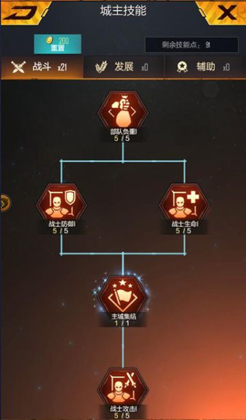 君主技能，战斗，发展合理分配