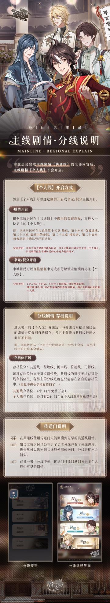 【神仙记事录】分线说明·重要 必看！