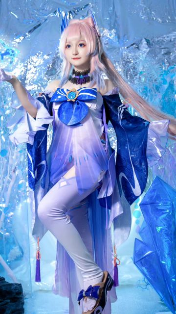 原神：珊瑚宫心海cosplay正片，甜美可人的美人造型