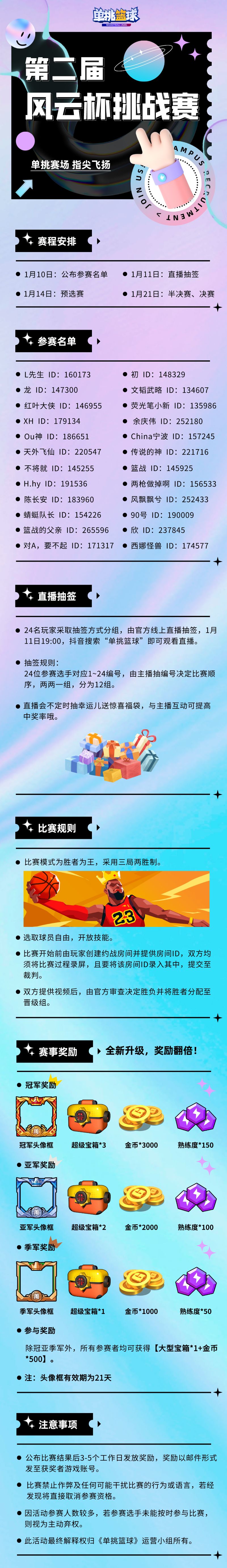 猛戳查看挑战赛名单，神秘新球员大爆料截图