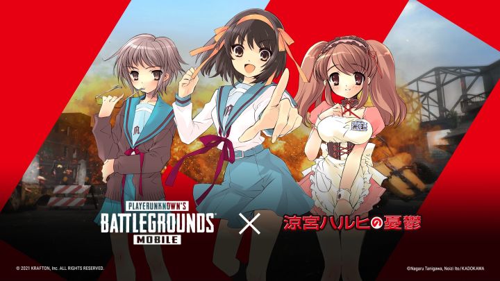 你没看错,《PUBG MOBILE》日服 ×《凉宫春日的忧郁》联动开启截图