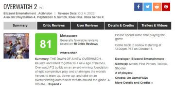 【《守望先锋归来》M站81分IGN：新变...