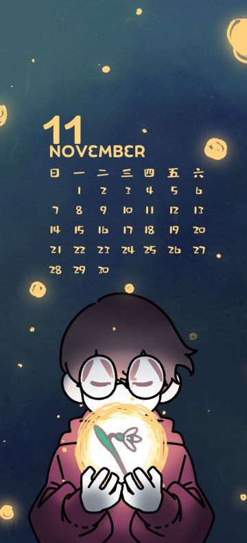 【11月日历壁纸】搓搓小手 迎接11月的好运啦~