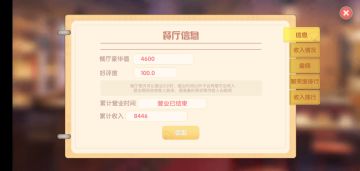 大餐厅参数(仅供参考)