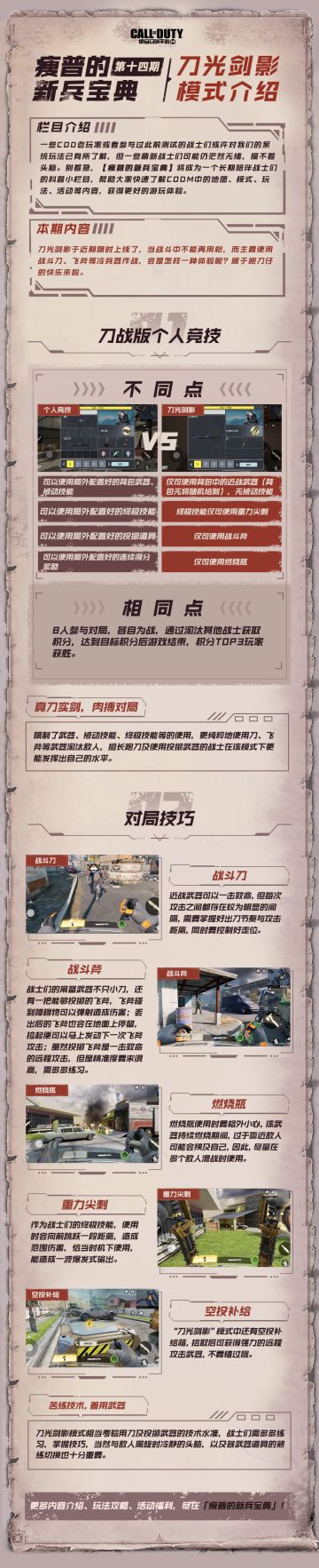 【瘦普的新兵宝典第十四期】刀光剑影模式介绍