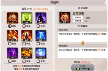 【进击吧！三国】科技所及战法玩法介绍