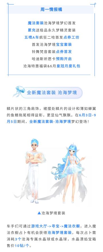 魔法套装沧海梦境唯美首发！全新五喷A车上架点券工坊~