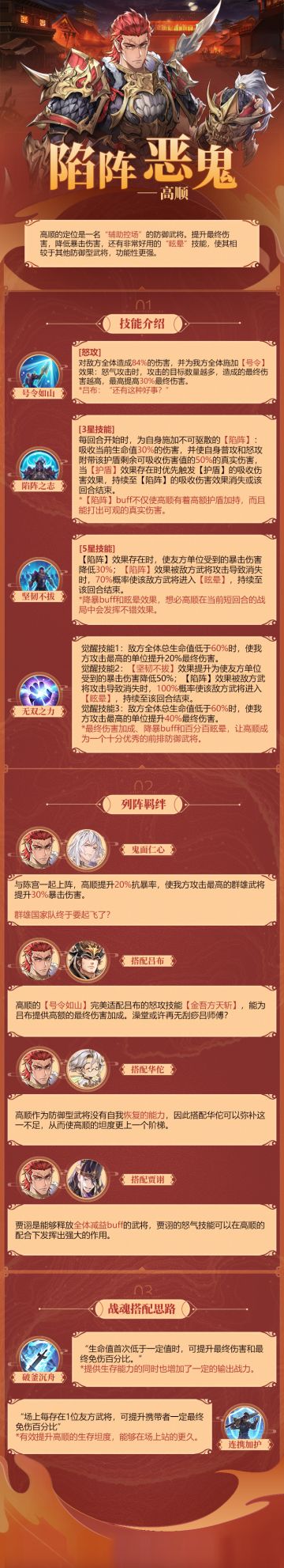 一图识武将 | 陷阵恶鬼-高顺