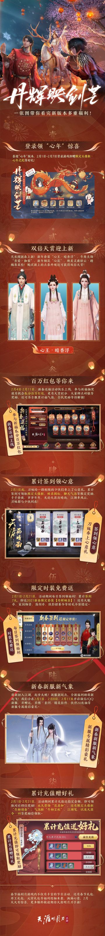 【福利盘点】“心年”版本满满福利来袭！来自刀妹的福利盘点请收好，领取福利不迷路！