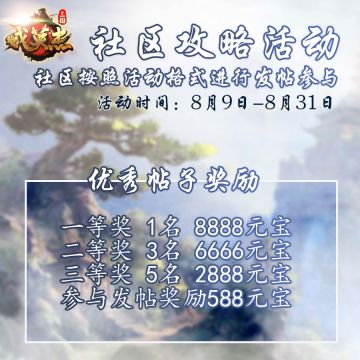 《三国戏英杰传》社区活动赢好礼