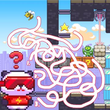 🐼🐼🐼【超能熊猫侠】听说你破解迷宫很厉害？那这个熊猫谜题了解一下？*✧⁺˚⁺ପ(๑･ω･)੭ु⁾⁾