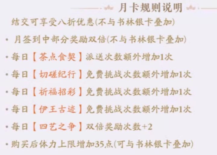 金卡(大月卡)里面这些项目都是几级才有?截图