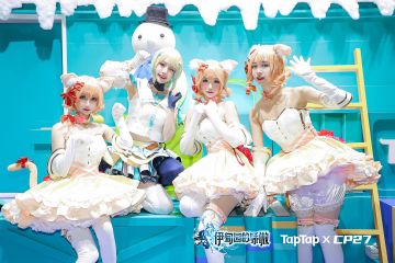 【漫展】CP27可爱的埃普丽尔认识了新朋友TapTap看板娘嗒啦啦~