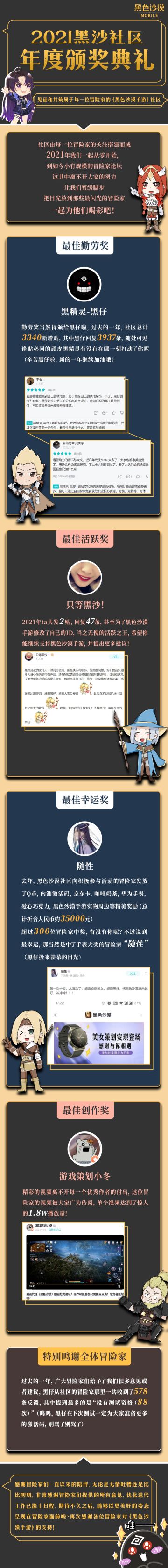 黑沙社区2021年度颁奖典礼 见证和共筑属于每一位冒险家的《黑色沙漠手游》社区