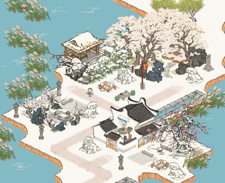 冬日小景٩(●´৺`●)૭雪狮子真的太可爱啦截图