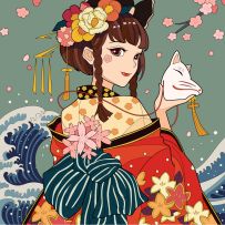 乐涂美图|狐狸面具好火🔥我带着狐狸面具头像走来啦，来乐涂拿美图！