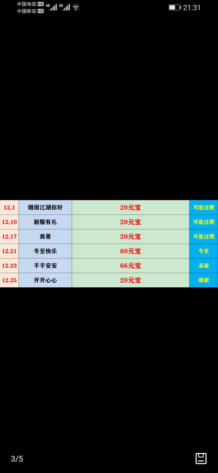 看看有没有没领过的截图