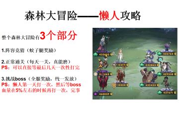 森林大冒险——懒人攻略