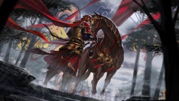 【封侯固守曹洪】一天风雪访贤良，不遇空回意感伤