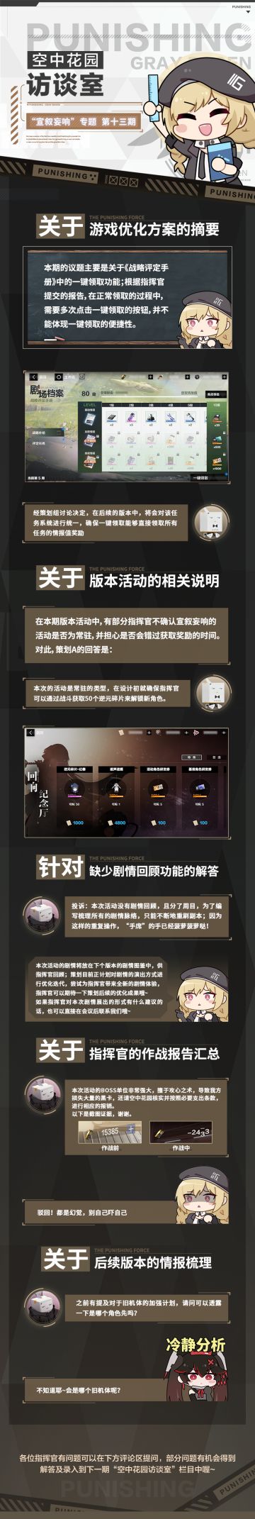 《战双帕弥什》空中花园访谈室新版上线~