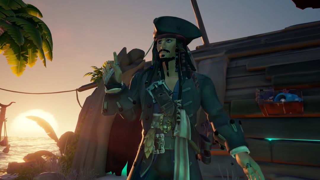 《盗贼之海》与《加勒比海盗》联动的全新预告片“盗贼之海：A Pirate's Life”截图