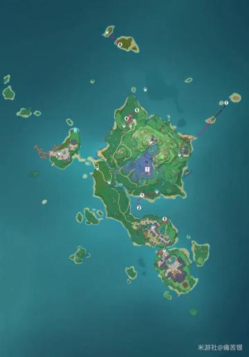 稻妻·仙灵宝箱路线图 (共22个)