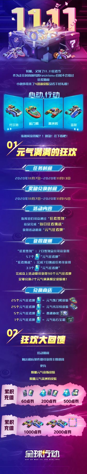 【福利活动】Warning！双十一福利活动来袭！(第一弹）