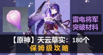 【原神】雷电将军突破材料 天云草实：180个保姆级收集攻略