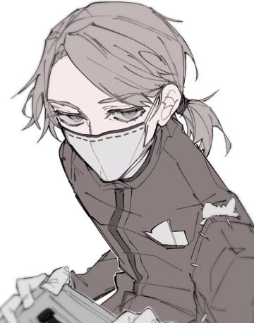 #角虫的腿部挂件#「这位先生，我喜欢看你看淡生死的眼神」（源：P站@ふみかほ）