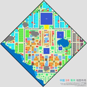 华夏五木有木对称布局图，附上效果图