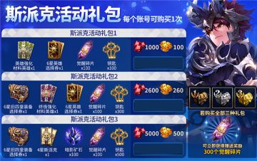 斯派克活动礼包上架